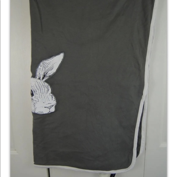 Victoria Beckham for Target Rabbit Baby Blanket Bunny Gray Cream Off White - Picture 4 of 7